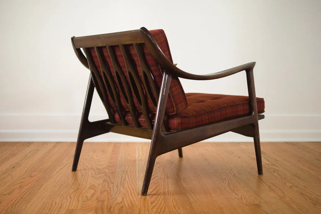 MCM Plaid Yugoslavian Chair