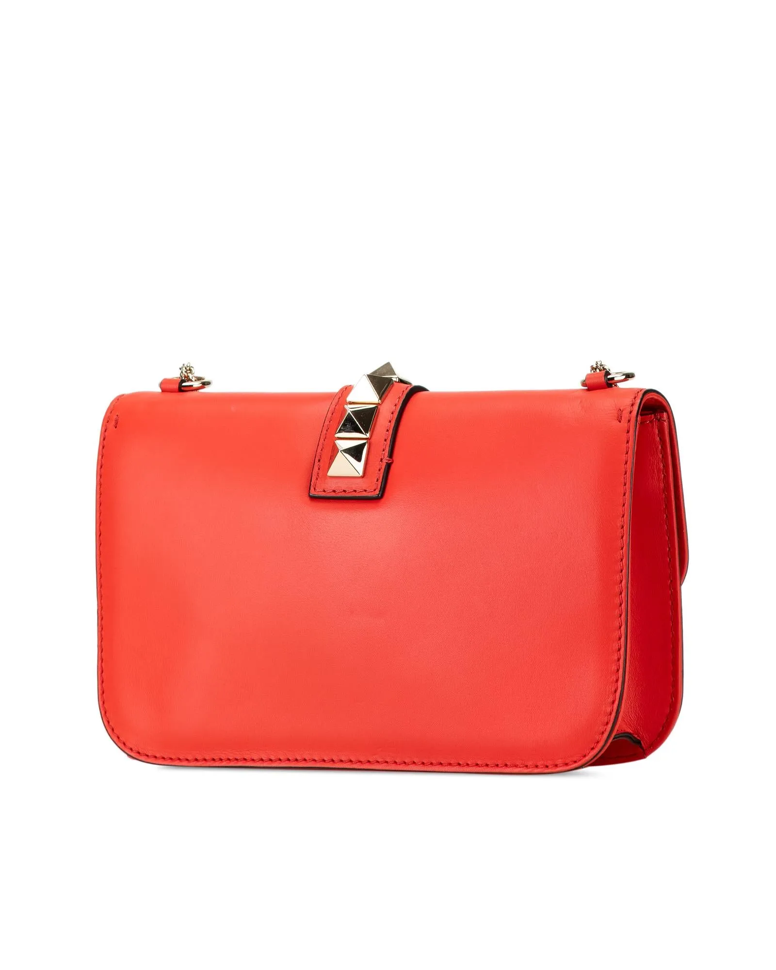 Medium Studded Leather Crossbody Bag with Chain Strap
